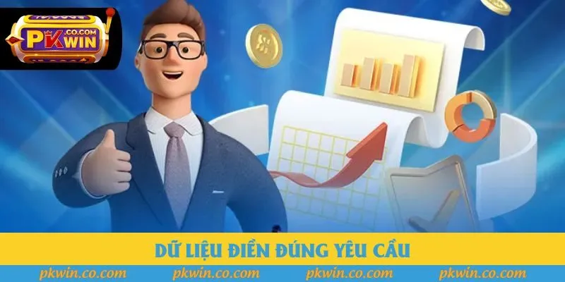 Dữ liệu điền đúng yêu cầu Dữ liệu điền đúng yêu cầu